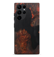 Galaxy S22 Ultra Wood+Resin Live Edge Phone Case - Aimee (Pure Black, 700609)