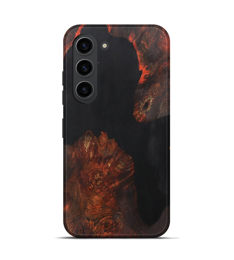 Galaxy S23 Wood+Resin Live Edge Phone Case - Aimee (Pure Black, 700609)