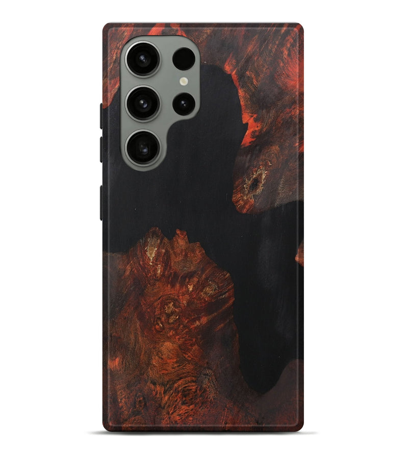 Galaxy S23 Ultra Wood+Resin Live Edge Phone Case - Aimee (Pure Black, 700609)