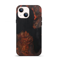 iPhone 13 Wood+Resin Live Edge Phone Case - Aimee (Pure Black, 700609)