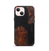 iPhone 13 mini Wood+Resin Live Edge Phone Case - Aimee (Pure Black, 700609)