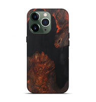 iPhone 13 Pro Wood+Resin Live Edge Phone Case - Aimee (Pure Black, 700609)