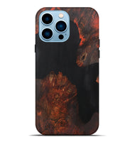 iPhone 14 Pro Max Wood+Resin Live Edge Phone Case - Aimee (Pure Black, 700609)