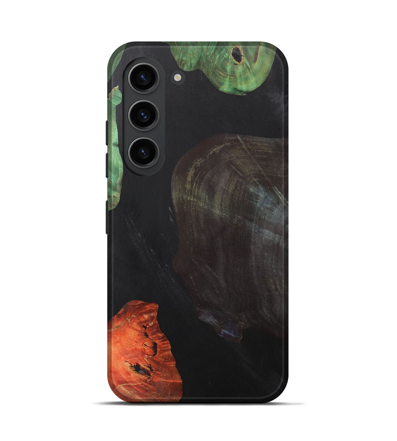 Galaxy S23 Wood+Resin Live Edge Phone Case - Mindy (Pure Black, 700610)