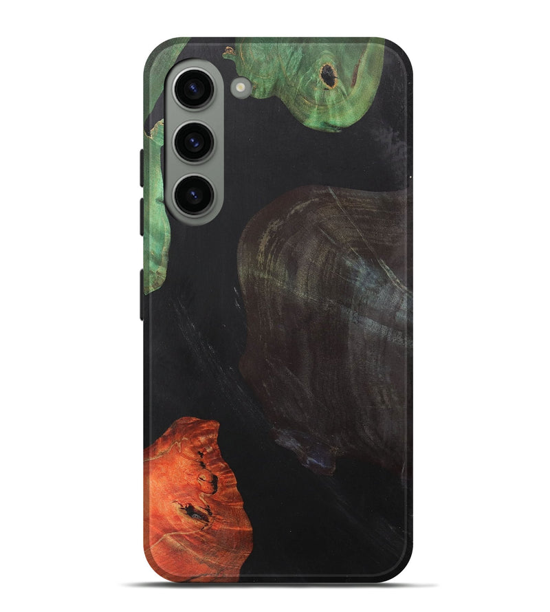Galaxy S23 Plus Wood+Resin Live Edge Phone Case - Mindy (Pure Black, 700610)