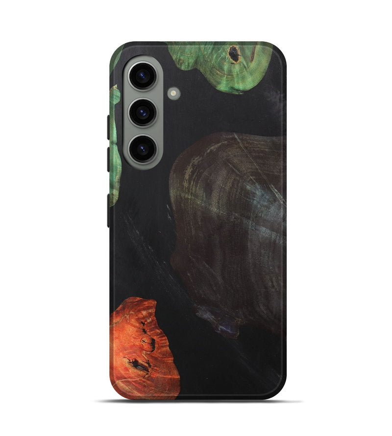 Galaxy S24 Wood+Resin Live Edge Phone Case - Mindy (Pure Black, 700610)