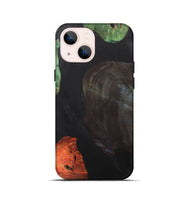 iPhone 13 mini Wood+Resin Live Edge Phone Case - Mindy (Pure Black, 700610)