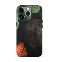 iPhone 13 Pro Wood+Resin Live Edge Phone Case - Mindy (Pure Black, 700610)