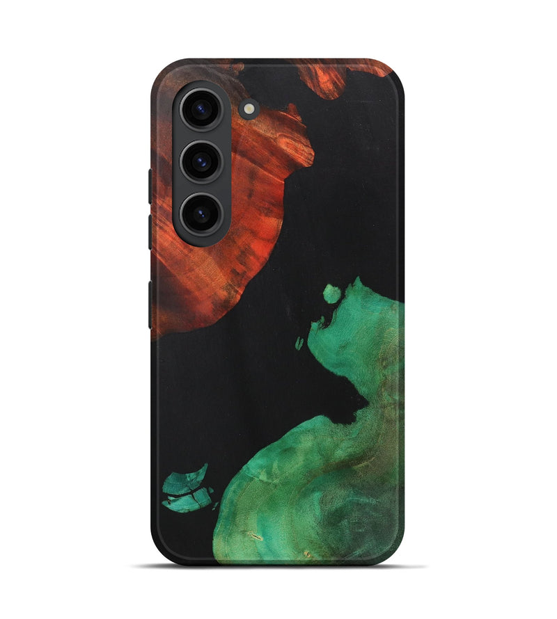 Galaxy S23 Wood+Resin Live Edge Phone Case - Wilbur (Pure Black, 700611)