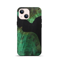 iPhone 13 mini Wood+Resin Live Edge Phone Case - Larry (Pure Black, 700612)