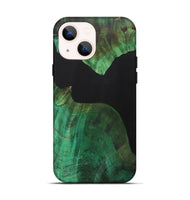 iPhone 14 Wood+Resin Live Edge Phone Case - Larry (Pure Black, 700612)