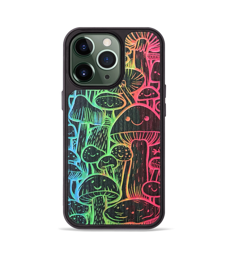 iPhone 13 Pro Wood+Resin Phone Case - Fun Guy (Pattern)