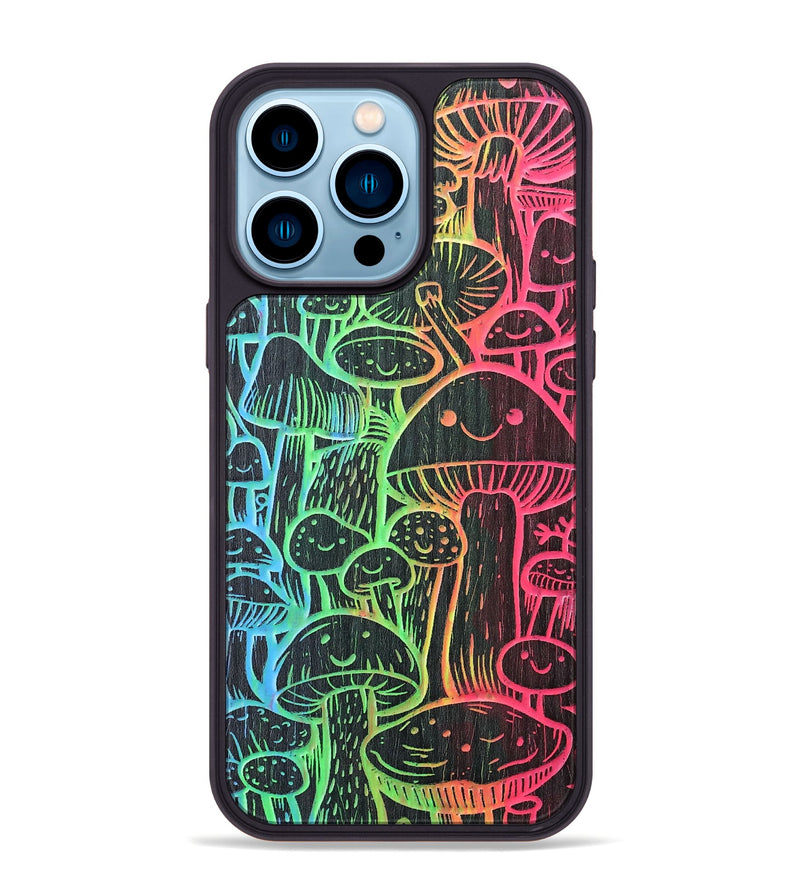 iPhone 14 Pro Max Wood+Resin Phone Case - Fun Guy (Pattern)