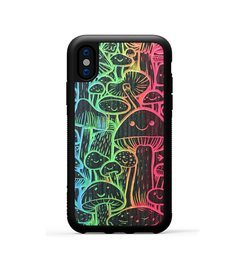 iPhone Xs Wood+Resin Phone Case - Fun Guy (Pattern)