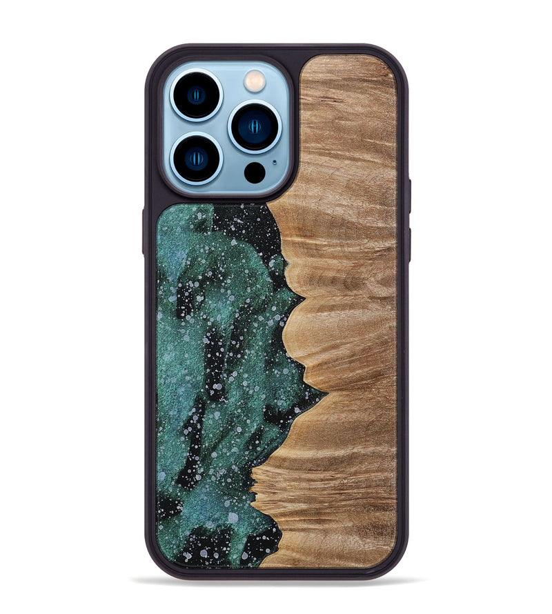 iPhone 14 Pro Max Wood+Resin Phone Case - Kaylin (Cosmos, 700691)