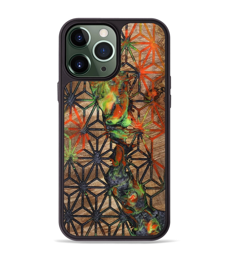 iPhone 13 Pro Max Wood+Resin Phone Case - Kerry (Pattern, 700696)