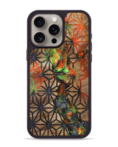 iPhone 15 Pro Max Wood+Resin Phone Case - Kerry (Pattern, 700696)