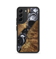 Galaxy S22 Wood+Resin Phone Case - Enzo (Black & White, 700699)