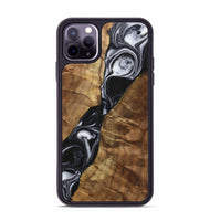 iPhone 11 Pro Max Wood+Resin Phone Case - Enzo (Black & White, 700699)