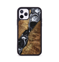 iPhone 11 Pro Wood+Resin Phone Case - Enzo (Black & White, 700699)