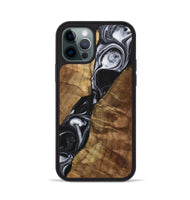 iPhone 12 Pro Wood+Resin Phone Case - Enzo (Black & White, 700699)