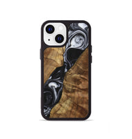 iPhone 13 mini Wood+Resin Phone Case - Enzo (Black & White, 700699)
