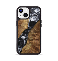 iPhone 13 Wood+Resin Phone Case - Enzo (Black & White, 700699)