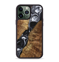 iPhone 13 Pro Max Wood+Resin Phone Case - Enzo (Black & White, 700699)