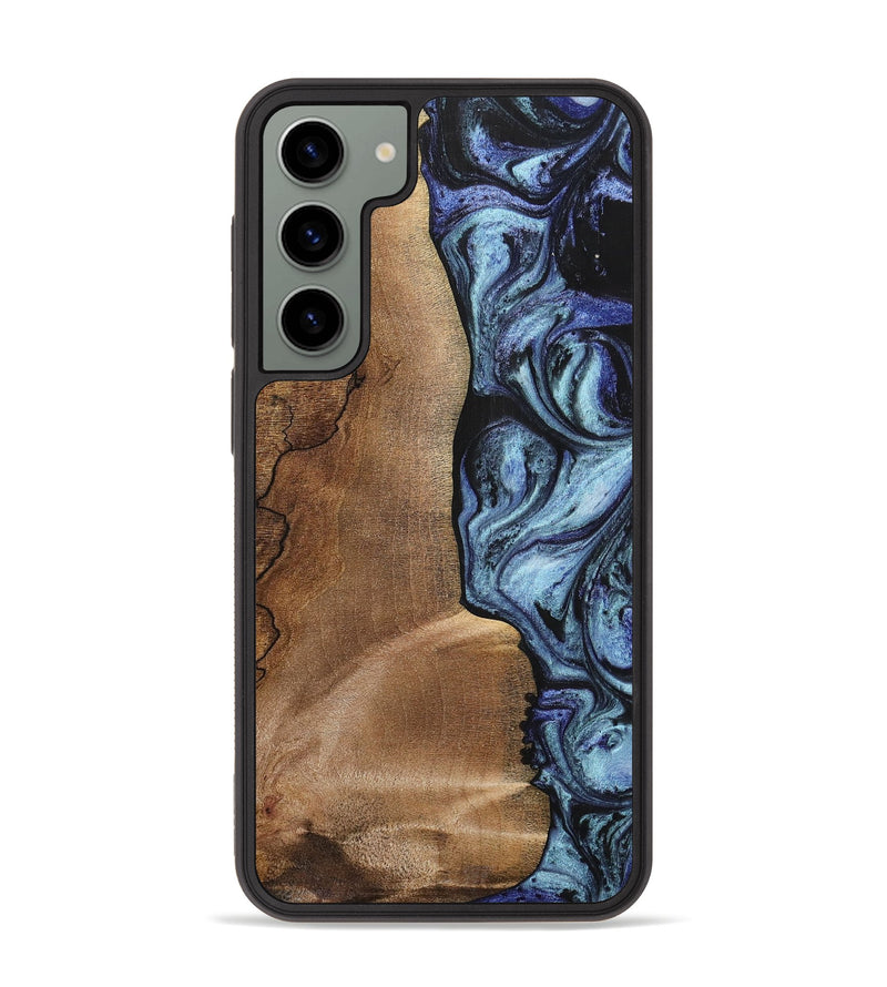Galaxy S23 Plus Wood+Resin Phone Case - Freya (Blue, 700718)
