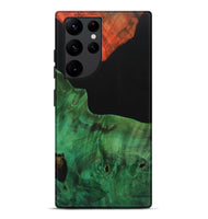Galaxy S22 Ultra Wood+Resin Live Edge Phone Case - Hillary (Pure Black, 700725)