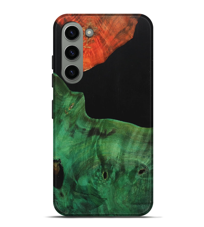 Galaxy S23 Plus Wood+Resin Live Edge Phone Case - Hillary (Pure Black, 700725)