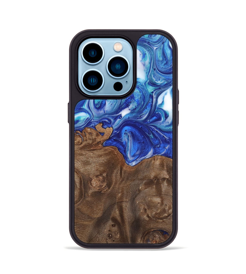 iPhone 14 Pro Wood+Resin Phone Case - Greyson (Blue, 700774)
