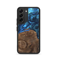 Galaxy S22 Wood+Resin Phone Case - Therese (Blue, 700778)