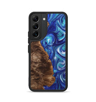Galaxy S22 Wood+Resin Phone Case - Nancy (Blue, 700784)