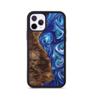 iPhone 11 Pro Wood+Resin Phone Case - Nancy (Blue, 700784)