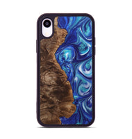 iPhone Xr Wood+Resin Phone Case - Nancy (Blue, 700784)
