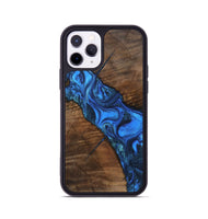 iPhone 11 Pro Wood+Resin Phone Case - Malik (Blue, 700787)