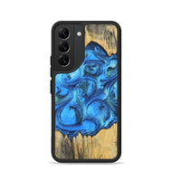 Galaxy S22 Wood+Resin Phone Case - Ali (Blue, 700788)