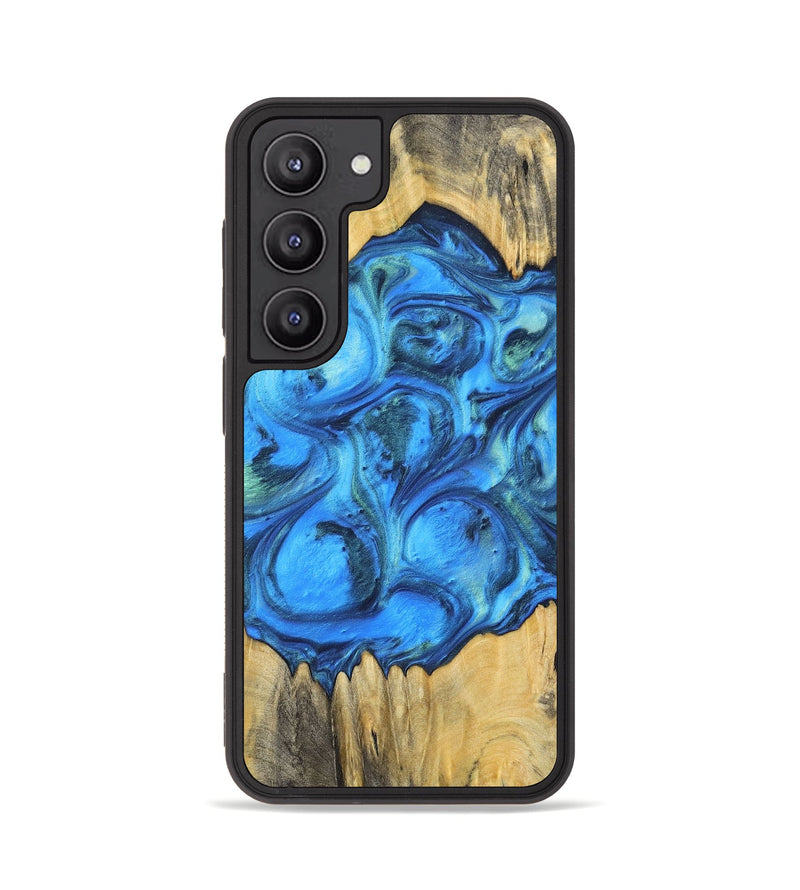 Galaxy S23 Wood+Resin Phone Case - Ali (Blue, 700788)