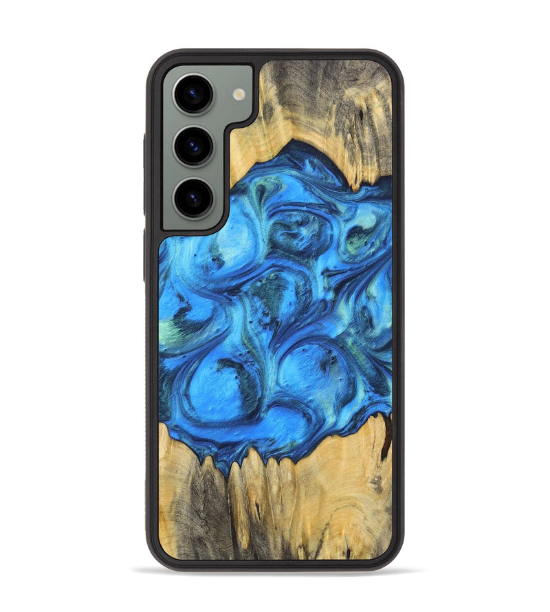 Galaxy S23 Plus Wood+Resin Phone Case - Ali (Blue, 700788)