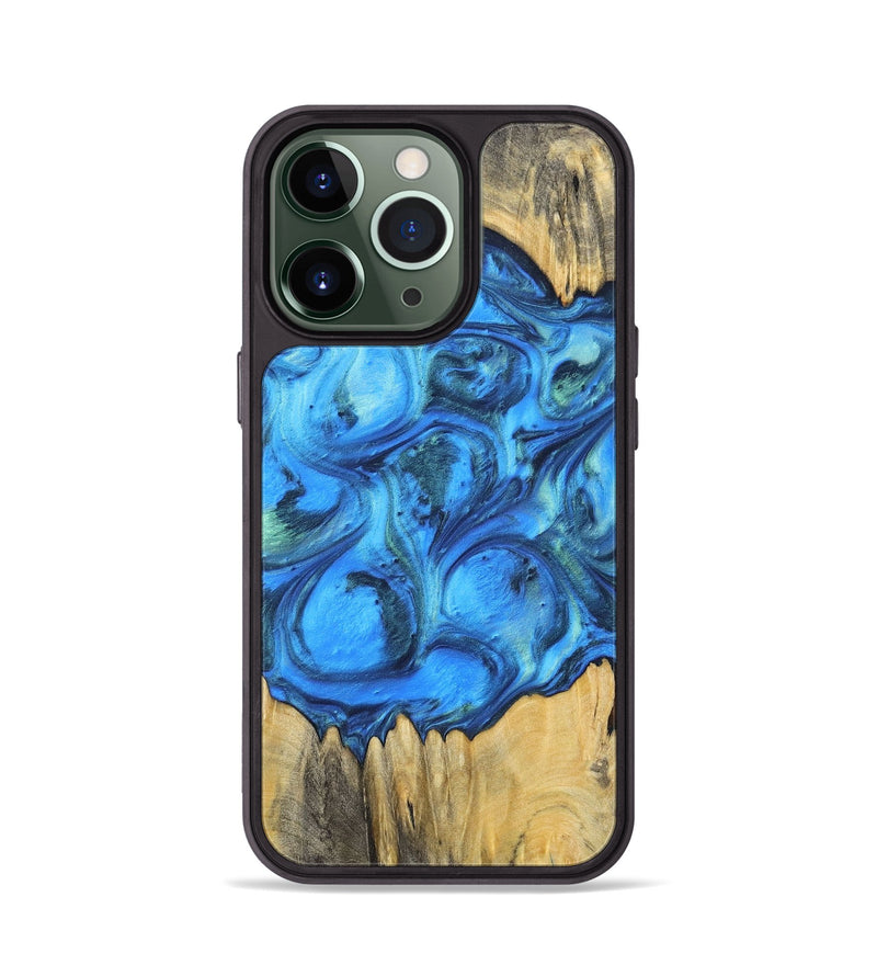 iPhone 13 Pro Wood+Resin Phone Case - Ali (Blue, 700788)
