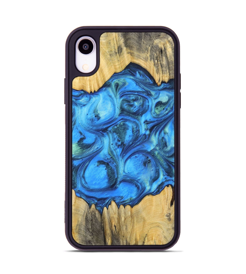 iPhone Xr Wood+Resin Phone Case - Ali (Blue, 700788)