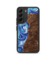 Galaxy S22 Wood+Resin Phone Case - Reed (Blue, 700794)