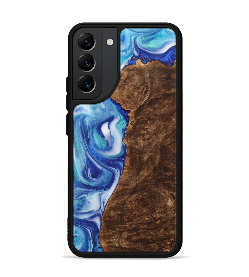 Galaxy S22 Plus Wood+Resin Phone Case - Reed (Blue, 700794)