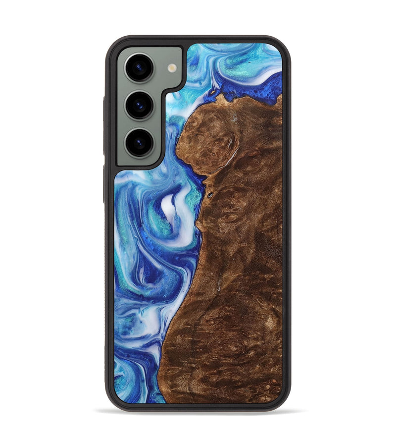 Galaxy S23 Plus Wood+Resin Phone Case - Reed (Blue, 700794)