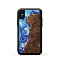 iPhone Xs Wood+Resin Phone Case - Reed (Blue, 700794)