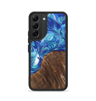 Galaxy S22 Wood+Resin Phone Case - Adaline (Blue, 700795)