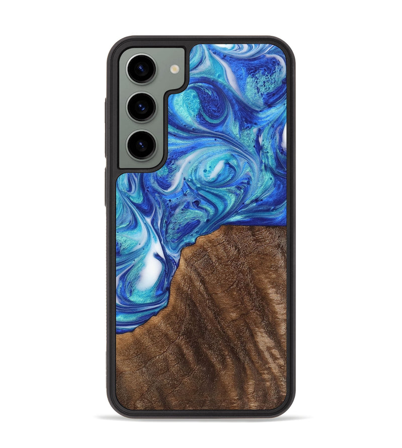 Galaxy S23 Plus Wood+Resin Phone Case - Adaline (Blue, 700795)