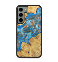 Galaxy S23 Plus Wood+Resin Phone Case - Eleanor (Teal & Gold, 700805)