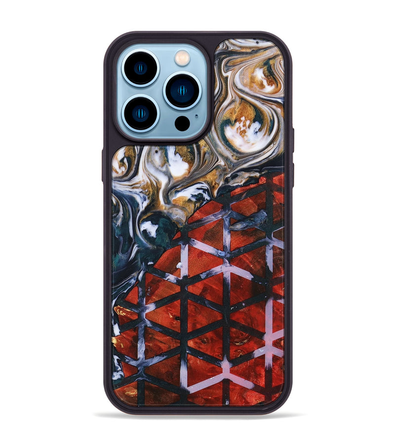 iPhone 14 Pro Max Wood+Resin Phone Case - Devon (Pattern, 700815)